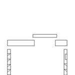 Minimalist floor plan design with seating