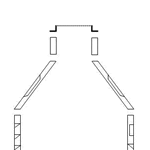 Simple architectural floor plan sketch